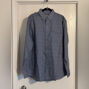 Wrangler Blue Paisley Rodeo Concert Large button up